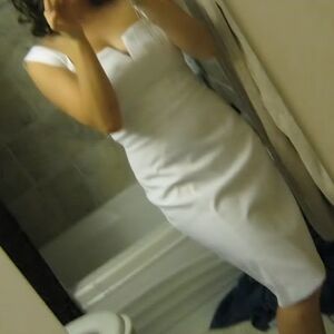 Le Chateau White Sheath Dress, Size SML